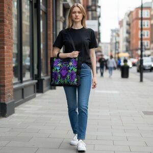 Tote Bag Oaxaca Black Floral embroidered
New